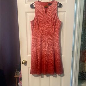 Liz Claiborne Red Geometric Mini Dress